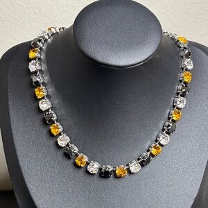 Chic Black, Gold, and Silver Necklace